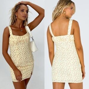 Princess Polly Yellow FREYA Mini Dress Size 4